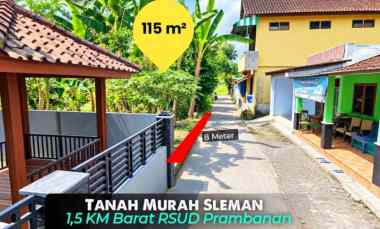 Investasi Tanah di Jogotirto, Berbah, Sleman 1,6 km Barat Rsud Pramba
