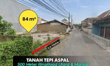 Tanah Tepi Aspal di Jombor, Sinduadi, Sleman 500 meter ke Ringroad