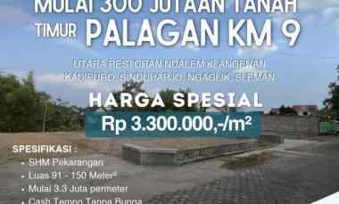 Tanah 300 Jutaan Timur Palagan km 9 Utara Ndalem Klangenan