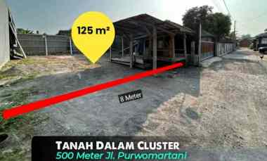 Tanah dalam Cluster Tenang Privasi di Kalasan 500 meter jl. Raya Pu