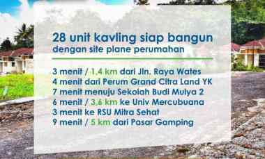Kavling Pinggir Jalan Aspal dekat Sd Budi Mulia di Kaliberot Bantul