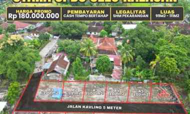 Tanah Dijual di Kalibulus, Bimomartani, Ngemplak, Sleman, DI Yogyakarta