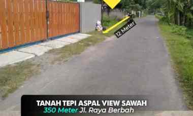 Tanah Tepi Aspal Viewa Sawah di Kalitirto, Berbah, Sleman