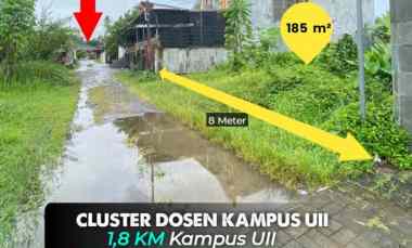 Wow Tanah dekat Kampus Uii dalam Cluster Dosen Uii 1,8 km Uii