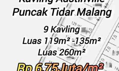 Dijual Tanah Kavling Austinville Puncak Tidar Malang
