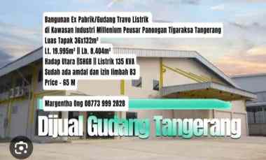 Dijual Bangunan Ex Pabrik/Gudang Travo Listrik Tigaraksa Tangerang