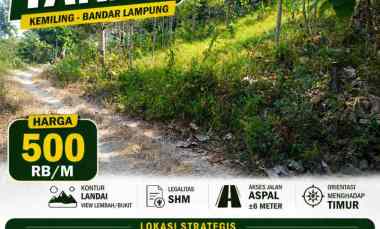 Tanah Dijual di Kemiling, Bandar Lampung