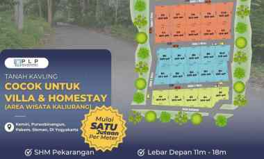 Tanah Shm Pekarangan Sleman Utara hanya 1jutaan Per meter Cocok untuk