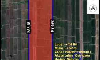 Lahan Industri 1.4 Ha Klaten Jateng dekat Exit TOL 550rb/m2