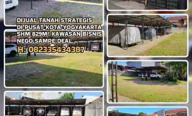 Tanah Strategis di Pusat Kota Yogyakarta. Shm 829m2 di Kawasan Bisnis