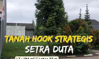 Dijual Tanah Kavling Posisi Hook Lokasi Strategis di Setra Duta