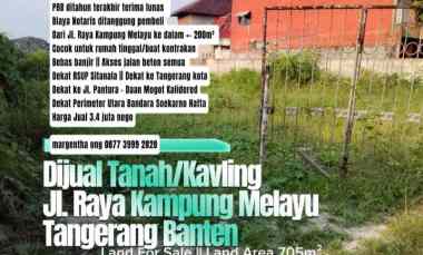Tanah Dijual di Jl. Raya Kampung Melayu Tangerang