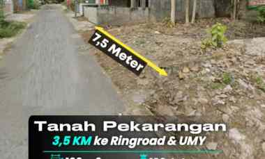 3 km ke Ringroad Kampus Umy Kavling Tepi Aspal Lingk. Perumahan