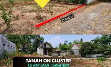Tanah Cluster Murah di Sleman Barat 1,5 km ke Sma 1 Seyegan