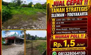 dijual tanah margorejo tempel sleman