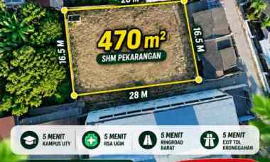 Tanah Dijual di Ngawen trihanggo gamping Sleman