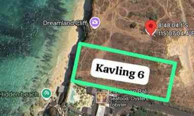 Jual Tanah Los Pinggir Tebing Pasir Putih di Pecatu Kuta Selatan