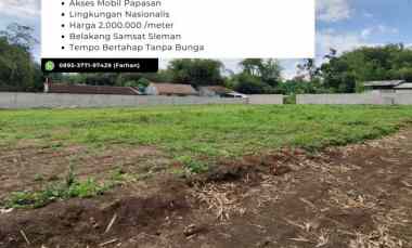 Dijual Tanah Pekarangan Murah, Belakang Samsat Sleman