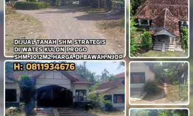 Dijual Tanah Shm Strategis di Wates Kulon Progo, Shm 3012m2 Murah