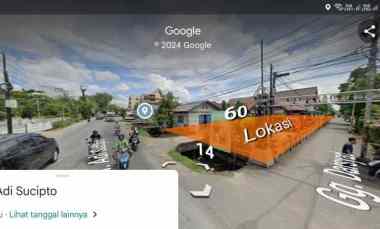 Dijual Tanah Pinggir Jalan Adisucipto Ukuran 14x60