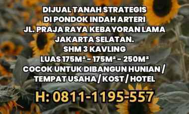 Tanah Murah Strategis di Pondok Indah Arteri jl. Praja Raya Jaksel