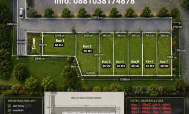 Tanah Kavling Samping Graha Bintaro, 60-90m2. Rp.4,5jt/m2