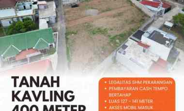 Tanah Kavling Shm Pekarangan 400 meter dari jl Raya Tajem