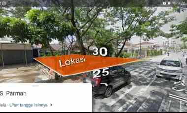 Tanah Siap Bangun Jln.S.Parman Cocok Bangun Rumah Mewah