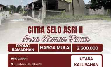 Tanah Kavling 200 Jutaan di Utara Kalurahan Selomartani Kalasan