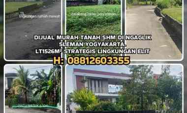 Dijual Murah Tanah Shm di Ngaglik Sleman Yogyakarta. Lt1526 Strategis