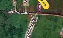 Dijual Tanah Kosong Siap Bangun. Lokasi Pinggir Jln.Sepakat 2