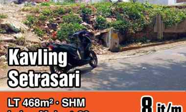 Dijual Tanah Stretagis SIap Bangun Bentuk Tanah Kotak di Setrasari