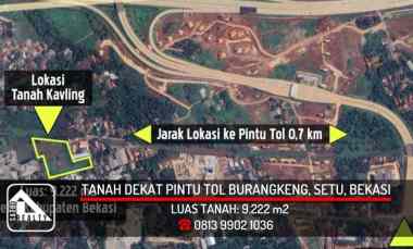 Tanah Kavling dekat Pintu Tol Burangkeng, Setu, Kabupaten Bekasi