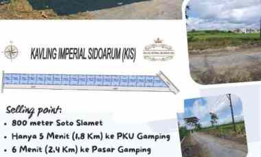 Kavling Strategis Free Biaya hanya 2 km ke Pasar Gamping di Sidoarum