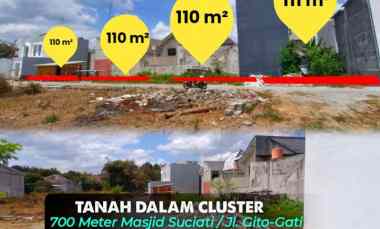 Tanah Cluster Kavling di Pendowoharjo, Sleman 700 meter Masjid Suciat