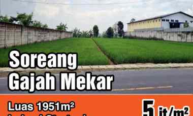 Dijual Tanah Strategis Luas di Gajah Mekar Soreang