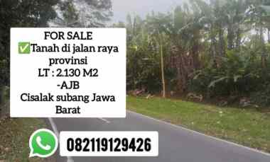 Tanah Strategis Jalan Raya Provinsi Cisalak-subang Jawa Barat
