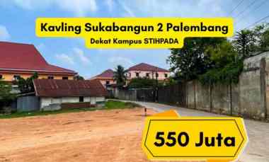 Jual Tanah Sukabangun 2 Palembang dekat Stihpada 220 M SHM