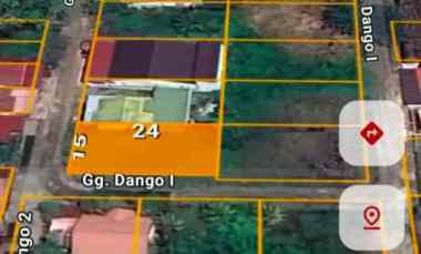 Dijual Tanah Siap Bangun. Ukuran 15x24. Posisi Hook. Lokasi Serdam