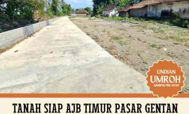 Pekarangan Timur Pasar Gentan, Siap Ajb Harga Murah Proses Mudah