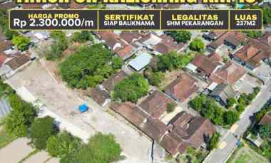 Tanah Shm Siap Baliknama Timur Pasar Gentan hanya 2,3juta Per meter