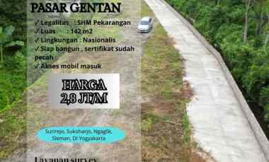 Tanah Kavling Murah Sertifikat sudah Pecah di jl. Kaliurang km.10