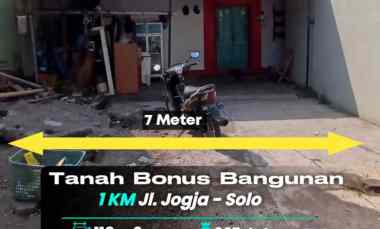 Tanah Luas Bonus Bangunan Cuma 1 km ke jl. Jogja - Solo Tirtomartani