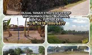 Dijual Tanah Strategis 2590m Tirtonirmolo, Kec. Kasihan, Bantul, Diy