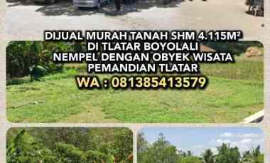 Jual Tanah Strategis Nempel Taman Wisata Boyolali PR1994