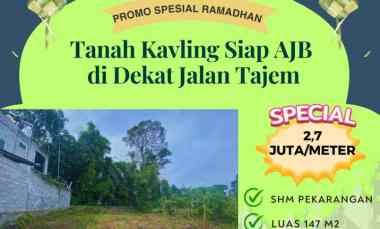 Tanah Kavling Strategis di Utara Stadion Maguwo dekat Jalan Tajem