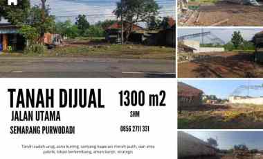 Tanah Komersial Pinggir Jalan Raya Semarang Purwodadi Kebonagung Demak