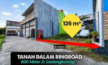 Tanah di Wonocatur Area Kost dalam Ringroad Jogja 800 meter ke jl. G
