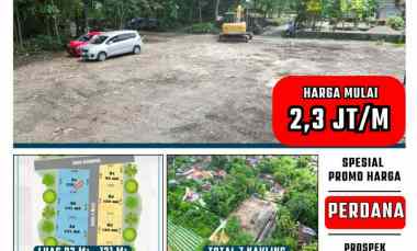 Tanah Rp. 2,3 JT/m Jalan Kaliurang 4 menit ke SPBU Mindi