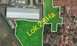Dijual Tanahb2,8 Hektar Cikarang Barat